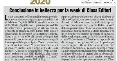 Conclusione in bellezza per la week di Class Editori Conclusione in bellezza per la week di Class Editori